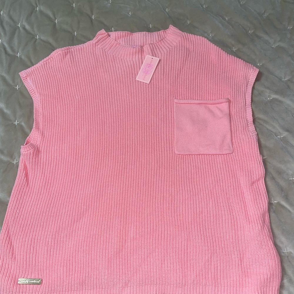 Simply Southern Pink Tank Top size large nwt